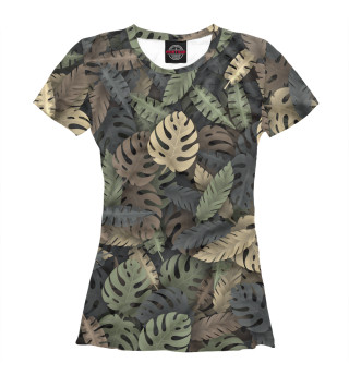 Женская футболка Тропический камуфляж