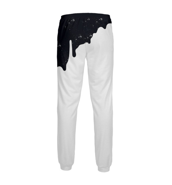 Мужские спортивные штаны с изображением Чёрно-белое цвета Белый