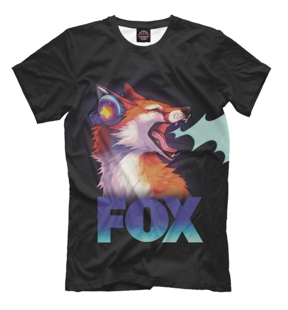 Футболка для мальчиков с изображением Great Foxy Fox цвета Черный