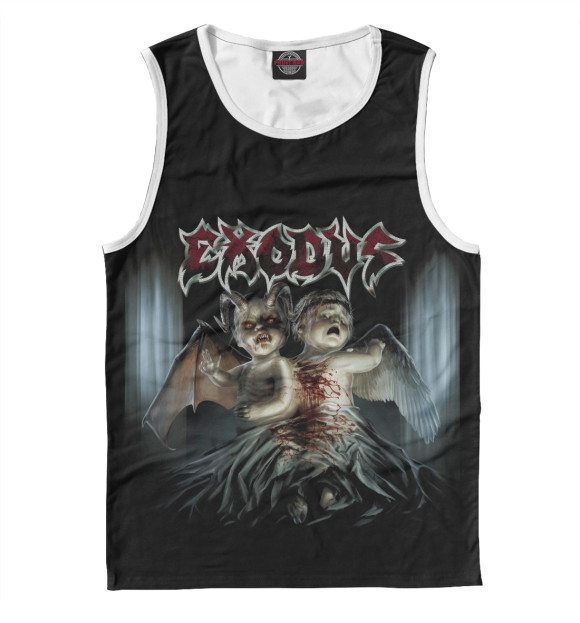 Майка для мальчика с притом Exodus цвета Белый Майка для мальчика с изображением Exodus цвета Белый