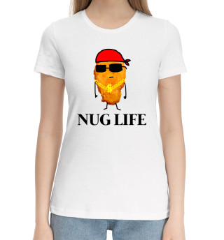 Женская хлопковая футболка Nug life
