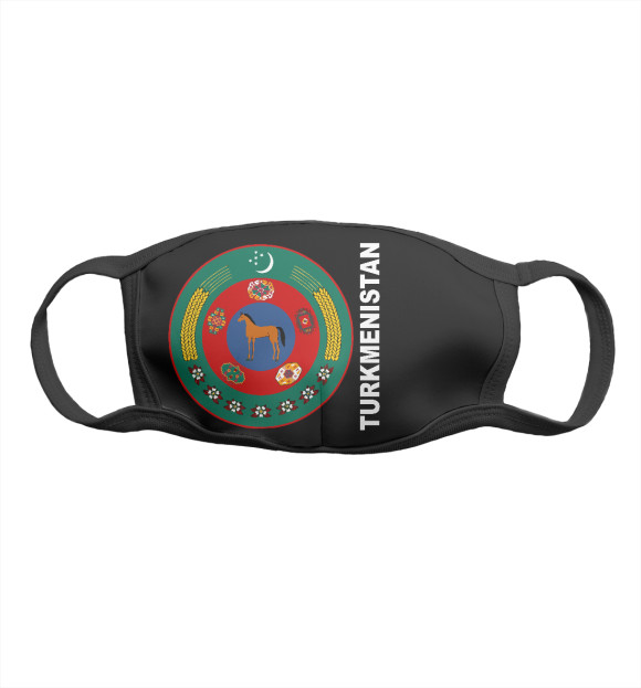Маска тканевая с притом Туркмения цвета Белый Маска тканевая с изображением Туркмения цвета Белый