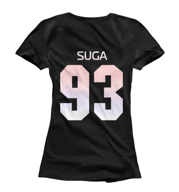 Женская футболка с изображением BTS Suga цвета Белый