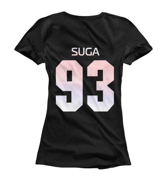 Футболка для девочек с изображением BTS Suga цвета Белый