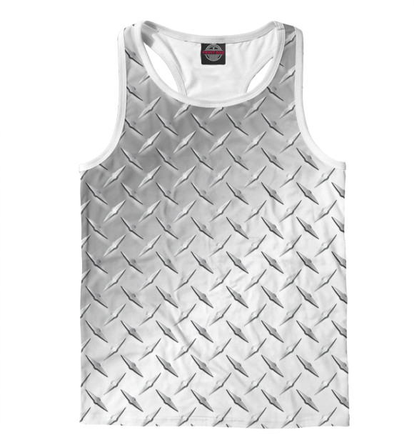 Мужская майка-борцовка с изображением Metallic цвета Белый