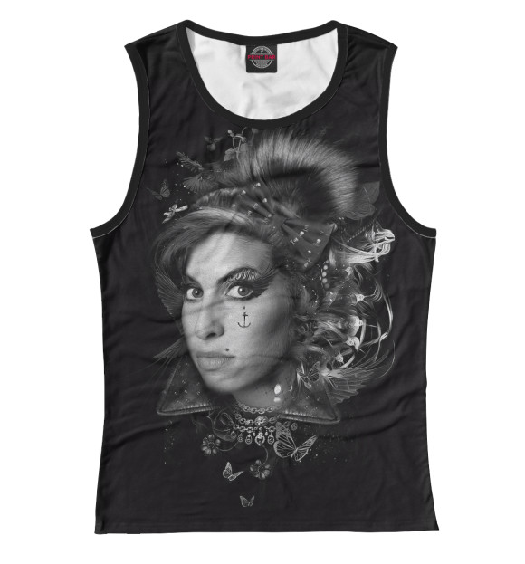 Майка для девочки с изображением Amy Winehouse цвета Белый