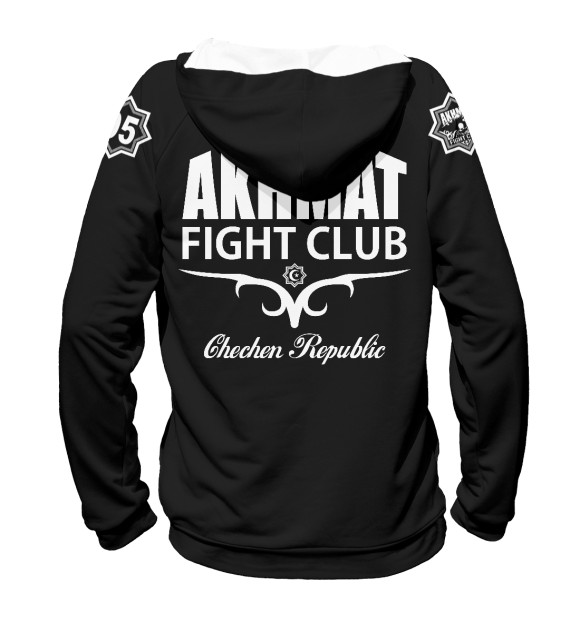 Женское худи с изображением Akhmat Fight Club цвета Белый