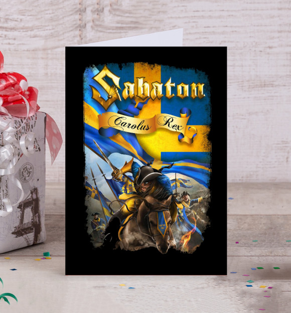 Открытка с изображением Sabaton цвета Белый