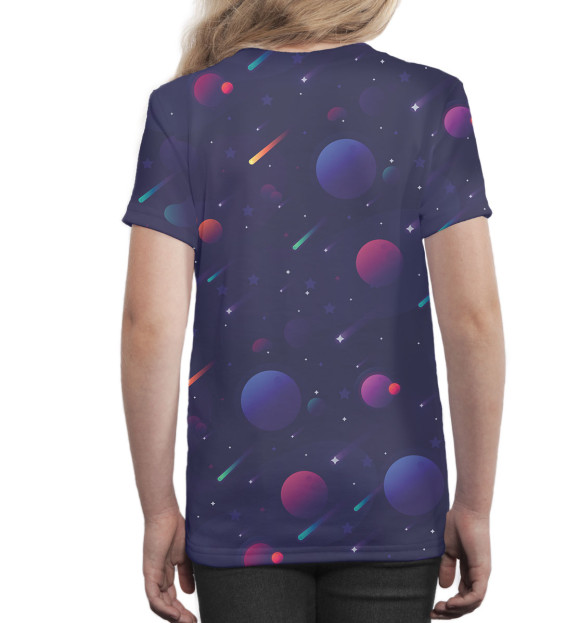 Футболка для девочек с изображением 10 лет цвета Белый