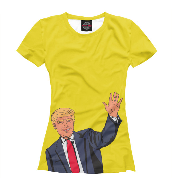 Женская футболка с изображением Trump цвета Белый