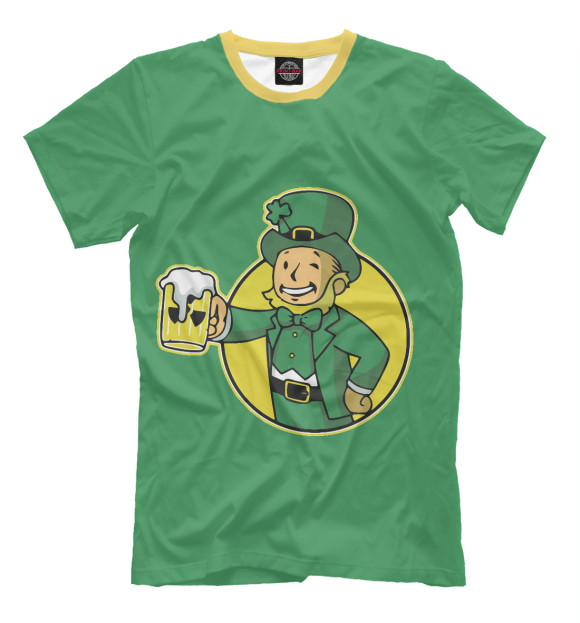 Футболка для мальчиков с изображением Irish Vault Boy (St. Patrick) цвета Белый