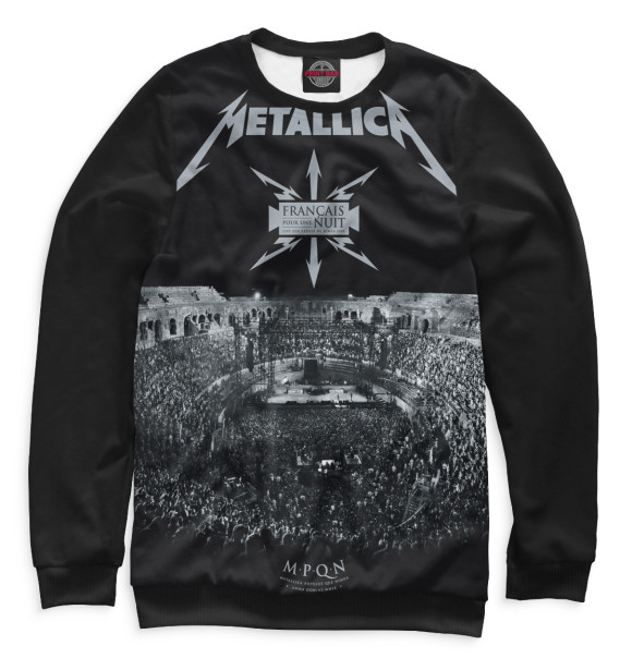 Свитшот для девочек с изображением Metallica цвета Белый