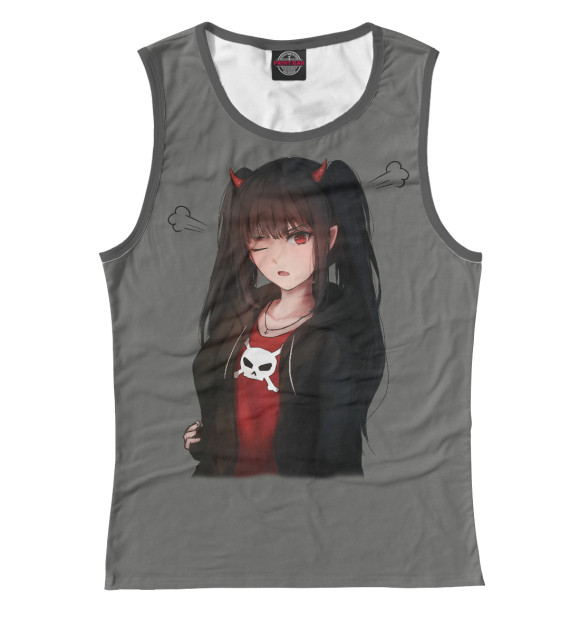 Майка для девочки с изображением Девочка аниме цвета Белый