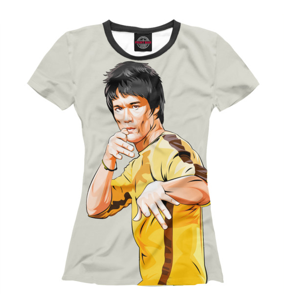 Футболка для девочек с изображением Bruce Lee цвета Белый