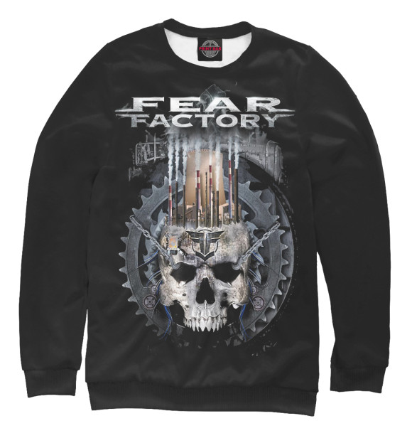 Мужской свитшот с изображением Fear Factory цвета Белый