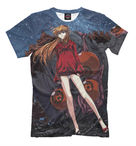 

Футболки Print Bar, Молочно-белый, Асука Ленгли