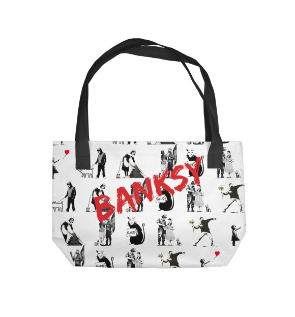 Пляжная сумка с изображением Banksy цвета 