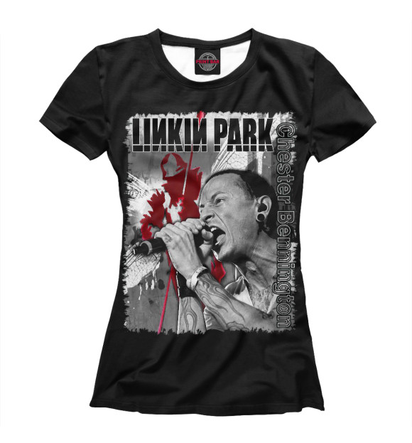 Футболка для девочек с изображением Linkin Park цвета Белый