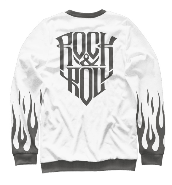 Мужской свитшот с изображением Rock on цвета Белый