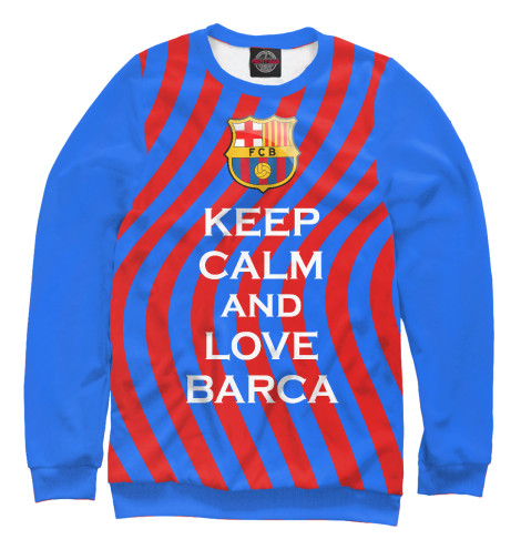 

Свитшоты Print Bar, Белый, Keep Calm and Love Barca