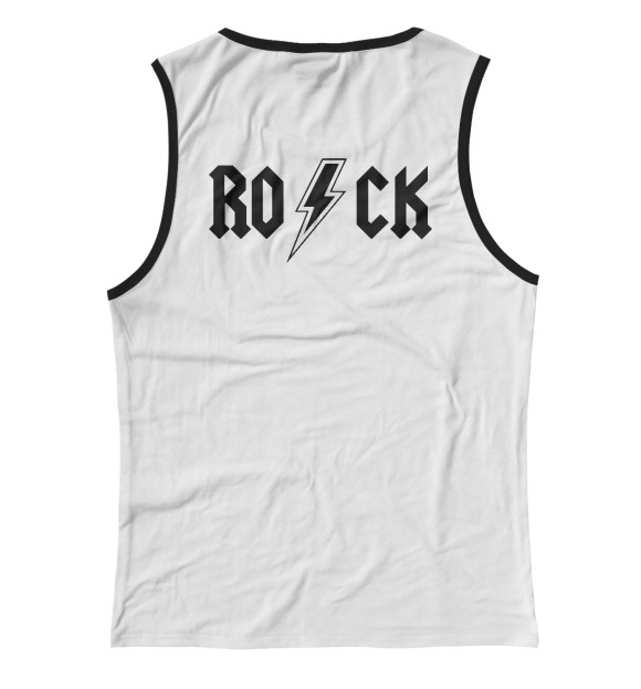 Майка для девочки с изображением Rock цвета Белый