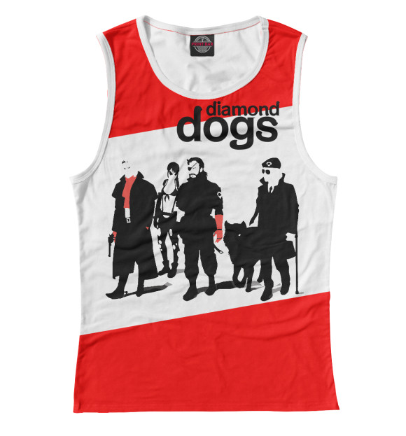 Майка для девочки с изображением Diamond Dogs цвета Белый