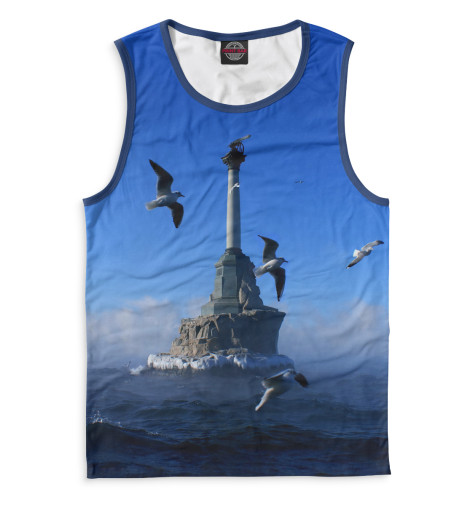 

Майки Print Bar, Голубой, Памятник затопленным кораблям