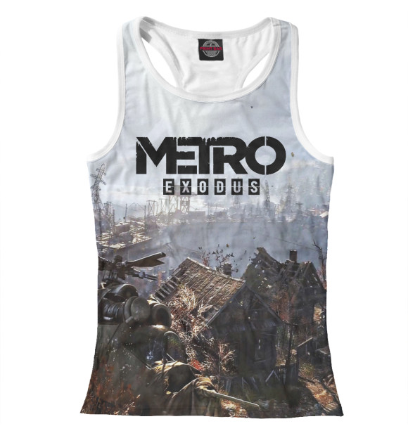 Женская майка-борцовка с изображением METRO EXODUS цвета Белый