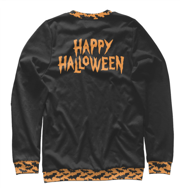 Свитшот для девочек с изображением Happy Halloween цвета Белый