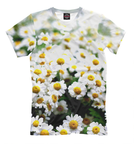 

Футболки Print Bar, Молочно-белый, Цветок ромашки