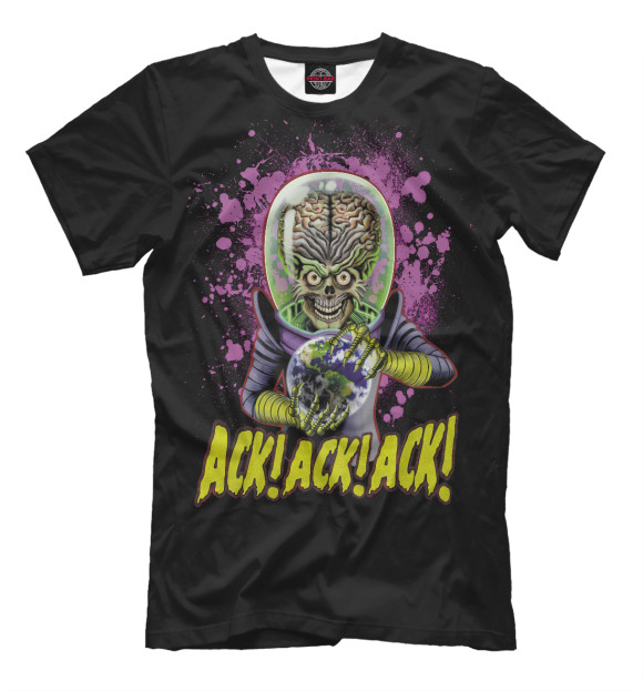 Футболка для мальчиков с изображением Mars Attacks! цвета Черный
