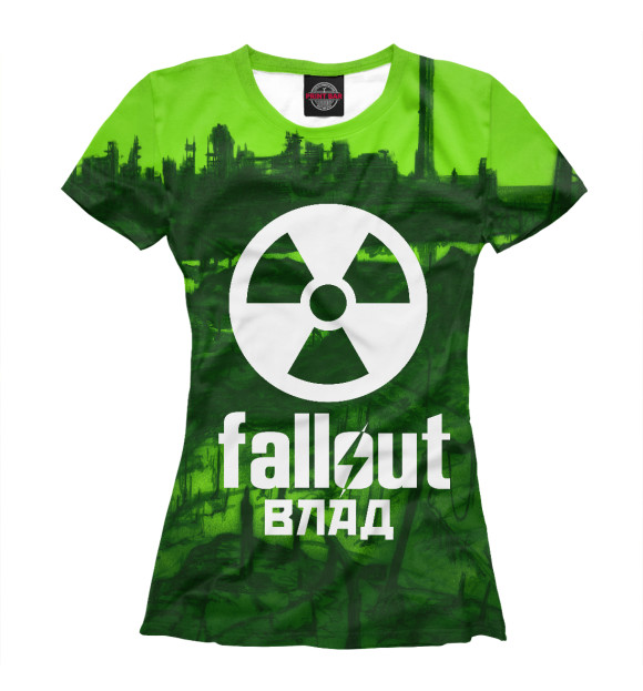 Женская футболка с изображением Fallout-Влад цвета Белый