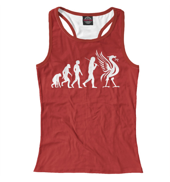 Женская майка-борцовка с изображением Liverpool Evolution цвета Белый