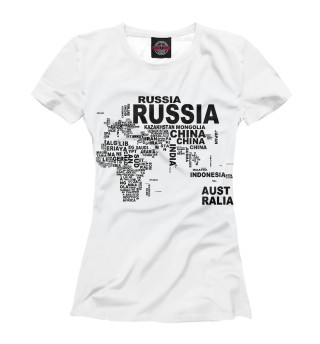 Женская футболка Мир и страны