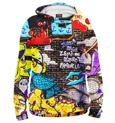 

Худи Print Bar, Белый, Граффити