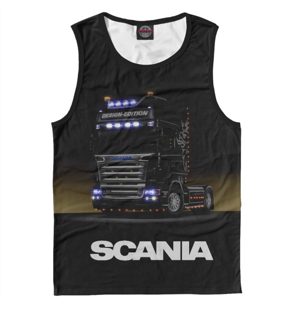 Майка для мальчика с изображением Scania цвета Белый