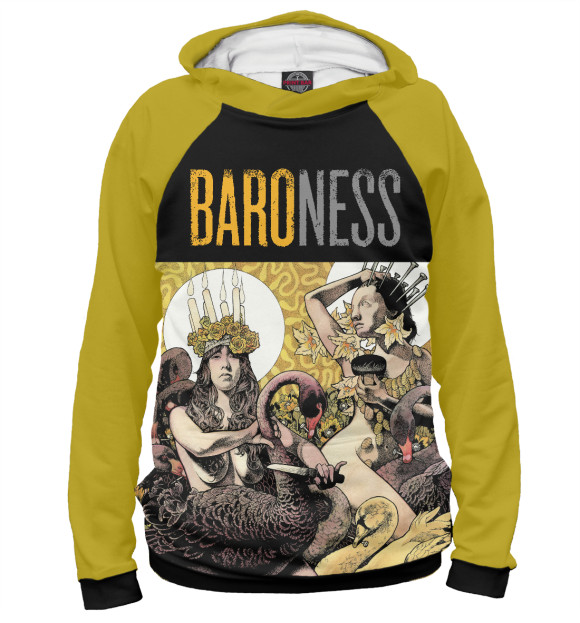 Женское худи с изображением Baroness цвета Белый