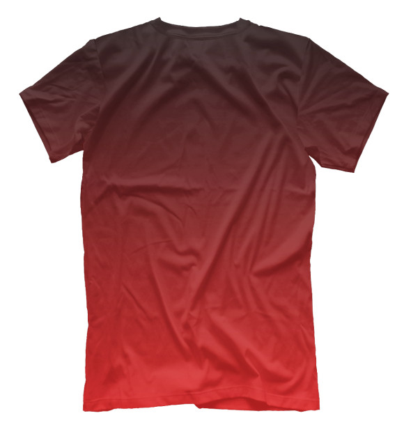Мужская футболка с изображением Градиент Красный в Черный цвета Белый