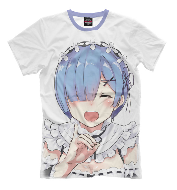 Мужская футболка с изображением Ahegao цвета Молочно-белый