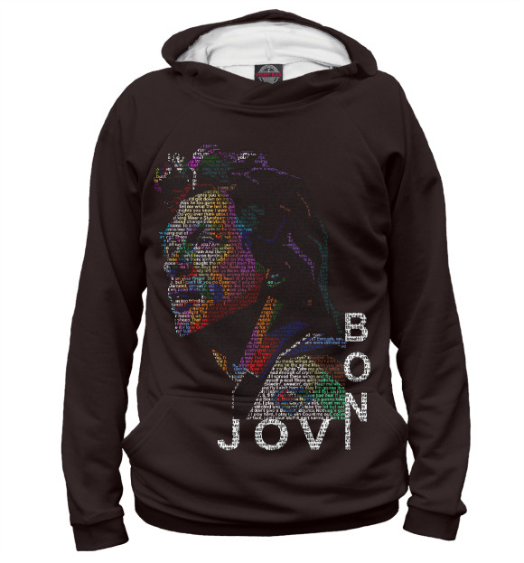 Мужское худи с изображением Jon цвета Белый