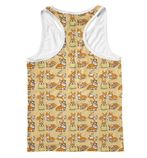 

Майки борцовки Print Bar, Белый, Welsh Corgi Team