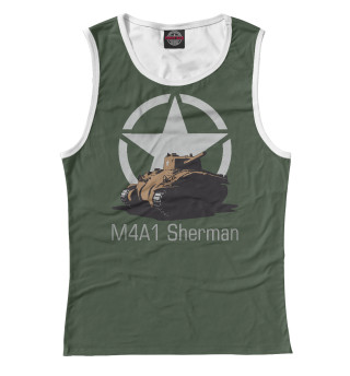 Майка для девочки Средний танк M4A1 Sherman