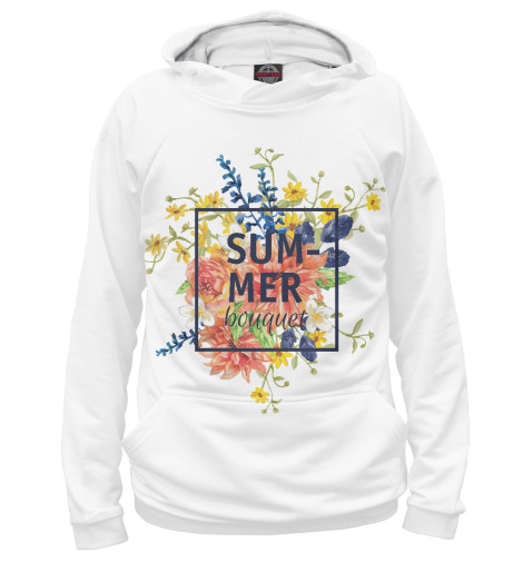 

Худи Print Bar, Белый, Летний букет