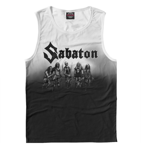 Майка для мальчика с притом Sabaton цвета Белый Майка для мальчика с изображением Sabaton цвета Белый