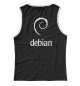 Женская майка Debian Black