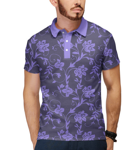 

Поло Print Bar, Белый, Floral (Purple)