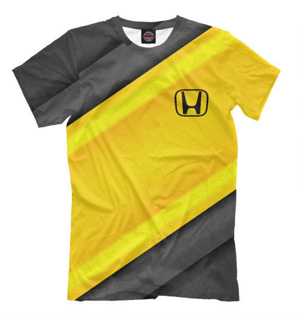 Мужская футболка с изображением HONDA цвета Молочно-белый