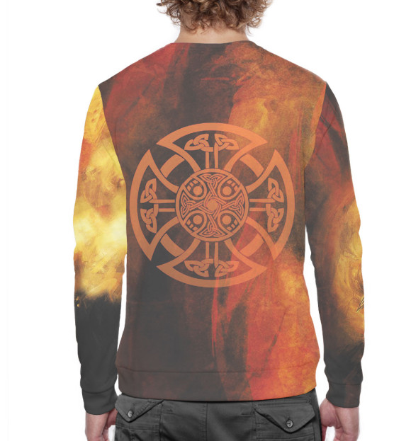 Мужской свитшот с изображением Богатырь цвета Белый