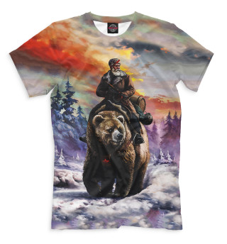 Мужская футболка Верхом на медведе