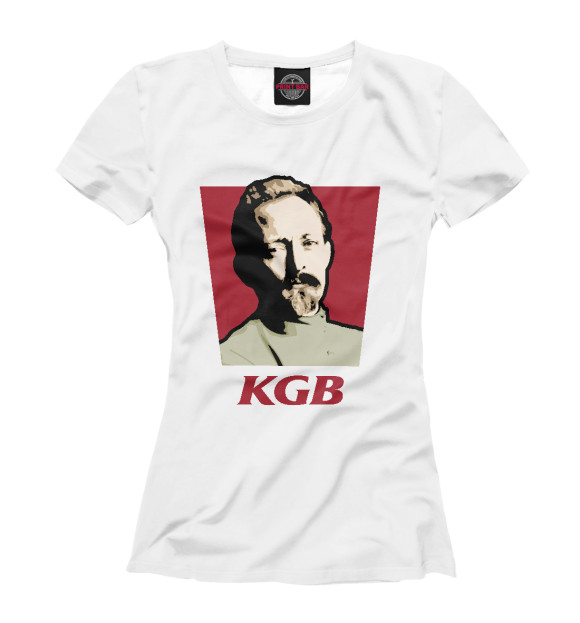 Женская футболка с изображением КГБ (Феликс) цвета Белый
